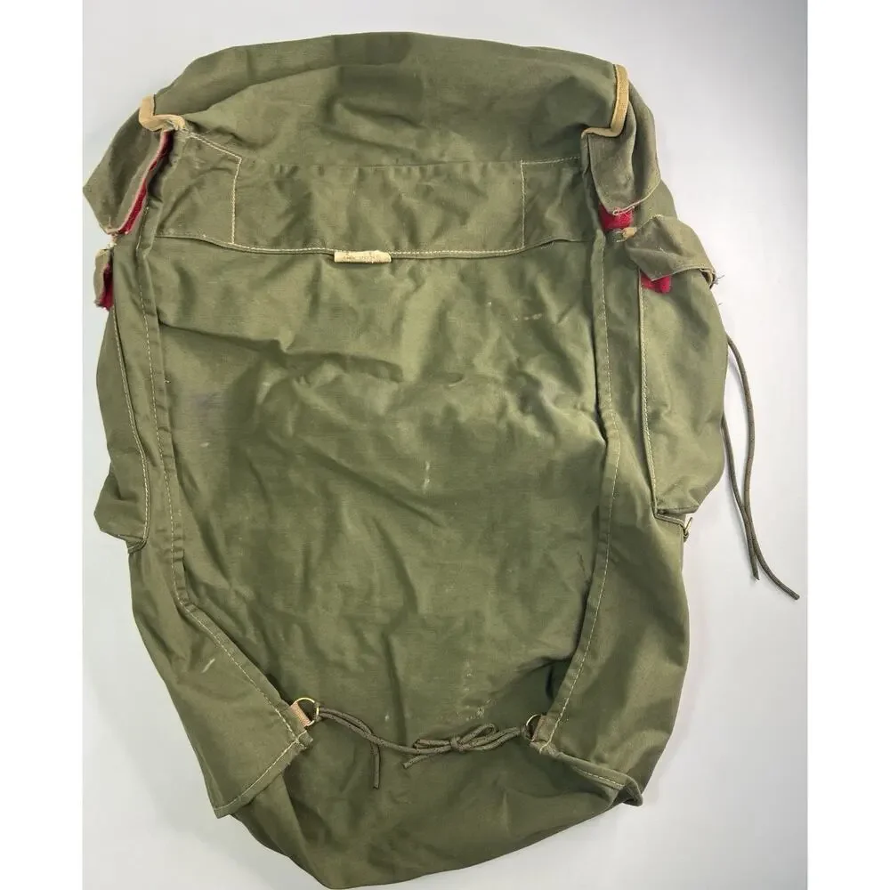 Vintage Del Campo Military Rucksack Pack Bag Olive No Straps